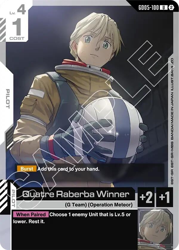 Image for Quatre Raberba Winner (GD05-100) (GD05) - Gundam Card Game