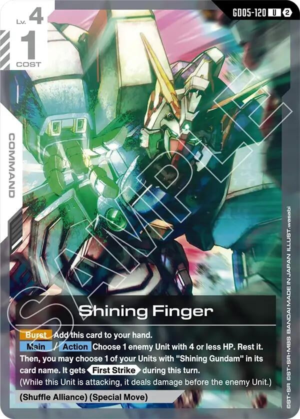 Image for Shining Finger (GD05-120) (GD05-120) (GD05) - Gundam Card Game