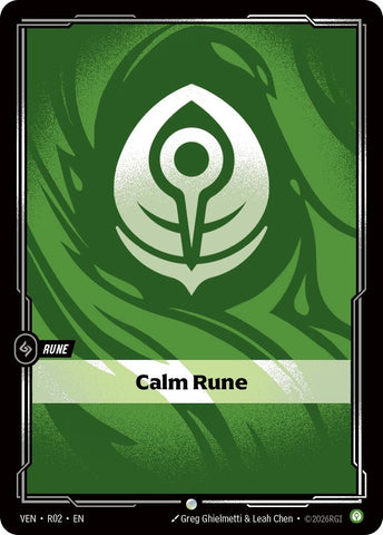 Image for Calm Rune (R02) (VEN) - Riftbound: League of Legends Trading Card Game