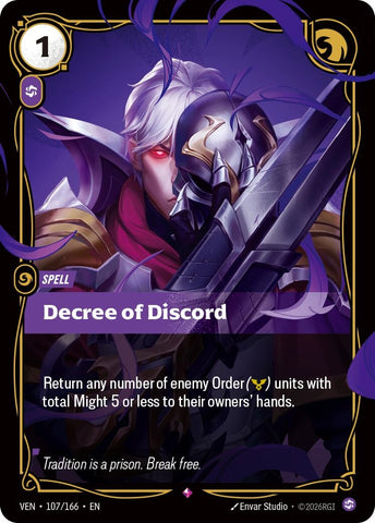Image for Decree of Discord (107/166) (VEN) - Riftbound: League of Legends Trading Card Game