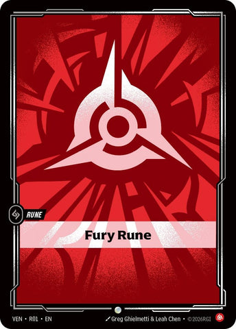Image for Fury Rune (R01) (VEN) - Riftbound: League of Legends Trading Card Game