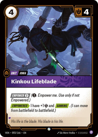 Image for Kinkou Lifeblade (093/166) (VEN) - Riftbound: League of Legends Trading Card Game