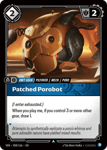 Image for Patched Porobot (058/166) (VEN) - Riftbound: League of Legends Trading Card Game