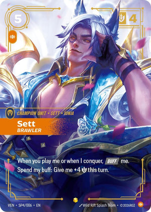 Image for Sett, Brawler (SP4/006) (VEN) - Riftbound: League of Legends Trading Card Game