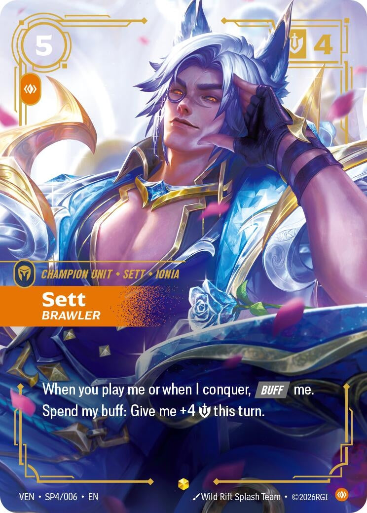 Image for Sett, Brawler (SP4/006) (VEN) - Riftbound: League of Legends Trading Card Game