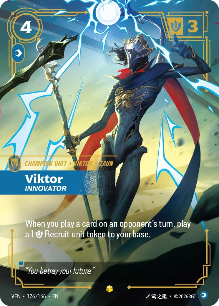Image for Viktor - Innovator (Overnumbered) (176/166) (VEN) - Riftbound: League of Legends Trading Card Game