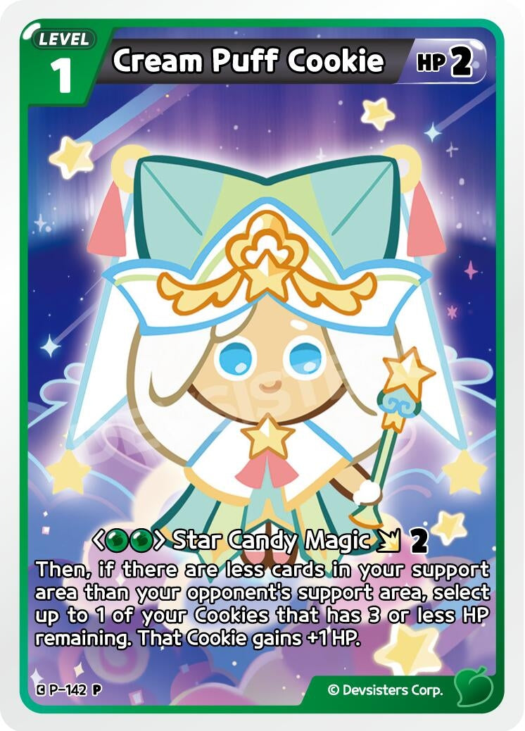 Image for Cream Puff Cookie (P-142) (P) - CookieRun: Braverse TCG