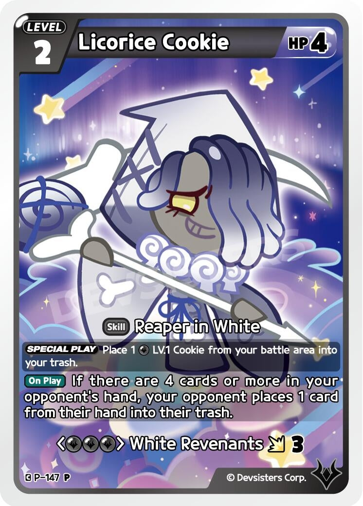 Image for Licorice Cookie (P-147) (P) - CookieRun: Braverse TCG