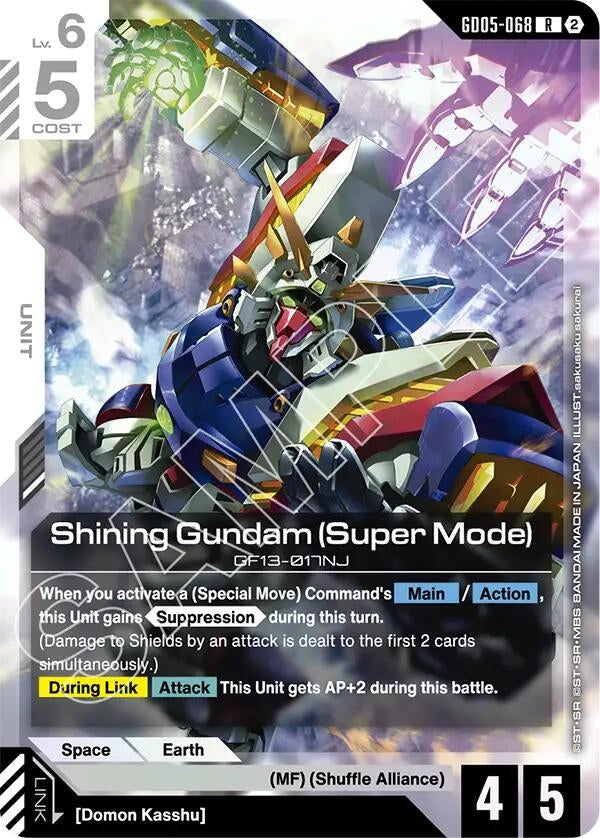 Image for Shining Gundam (Super Mode) (R+) (GD05-068) (GD05) - Gundam Card Game
