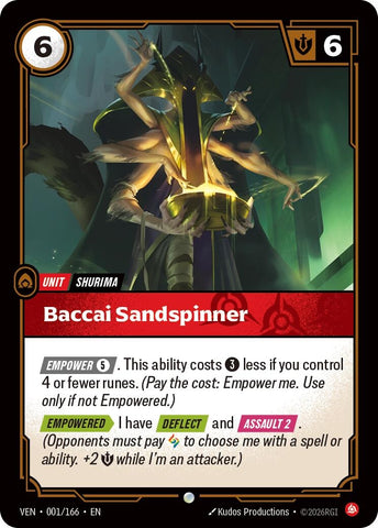 Image for Baccai Sandspinner (001/166) (VEN) - Riftbound: League of Legends Trading Card Game