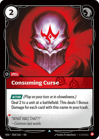 Image for Consuming Curse (010/166) (VEN) - Riftbound: League of Legends Trading Card Game