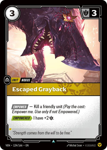 Image for Escaped Grayback (124/166) (VEN) - Riftbound: League of Legends Trading Card Game