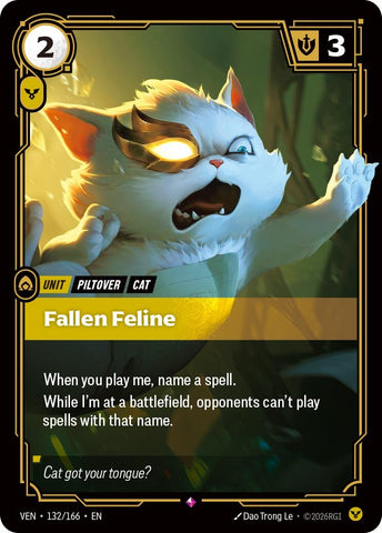 Image for Fallen Feline (132/166) (VEN) - Riftbound: League of Legends Trading Card Game