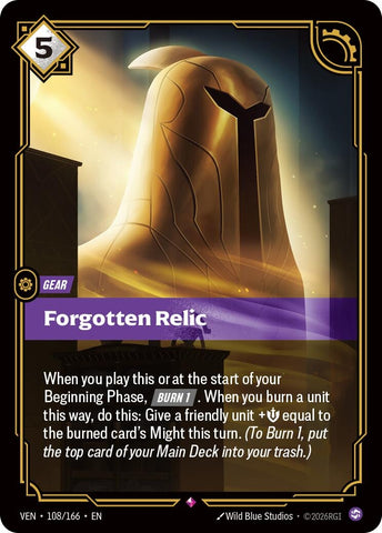 Image for Forgotten Relic (108/166) (VEN) - Riftbound: League of Legends Trading Card Game