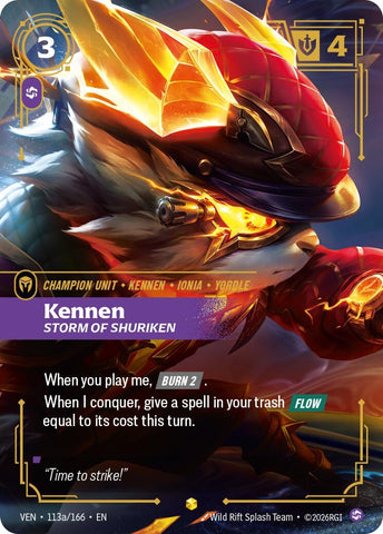 Image for Kennen, Storm of Shuriken (Alternate Art) (113a/166) (VEN) - Riftbound: League of Legends Trading Card Game