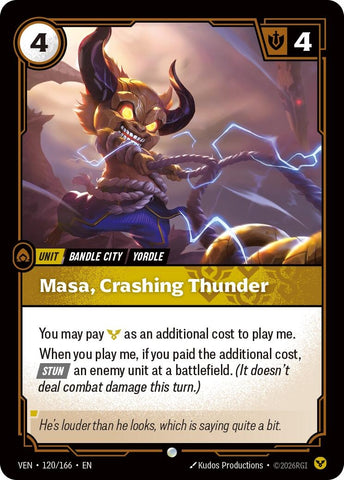 Image for Masa, Crashing Thunder (120/166) (VEN) - Riftbound: League of Legends Trading Card Game