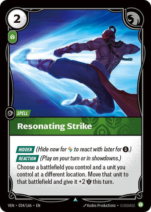Image for Resonating Strike (034/166) (VEN) - Riftbound: League of Legends Trading Card Game