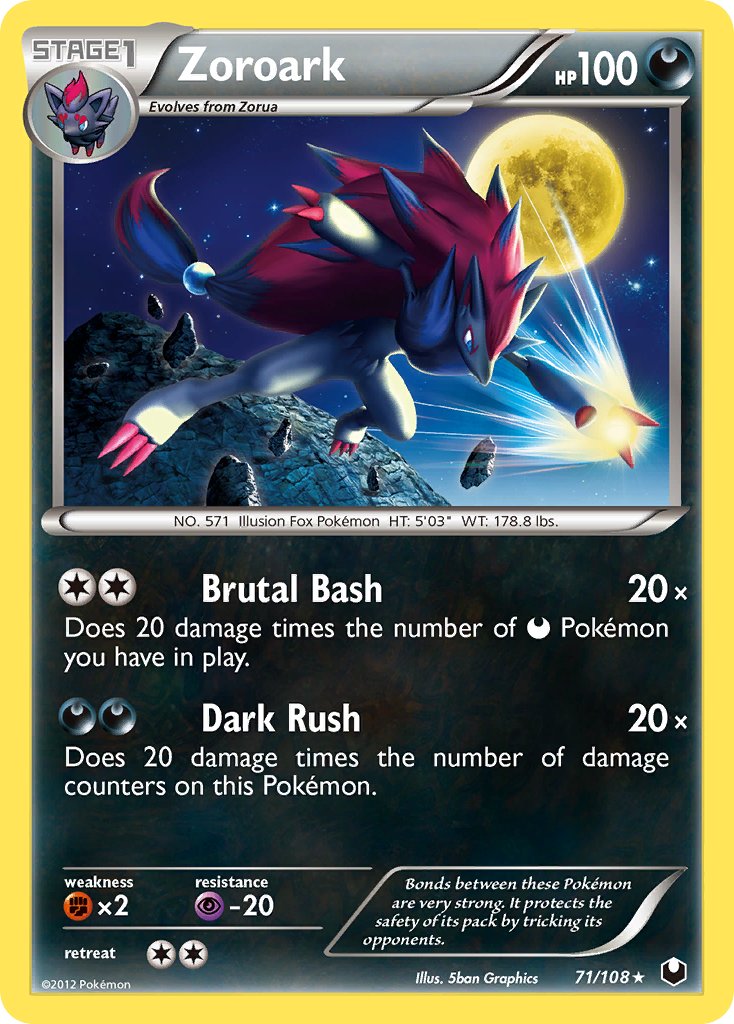 Zoroark (71/108) (Holográfica Hielo Quebrado) (Exclusiva de Mazo Temático) [Negro y Blanco: Exploradores Oscuros]