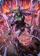 Hidetsugu, Chaos dévorant Carte artistique [Kamigawa : La Dynastie néon Série artistique]