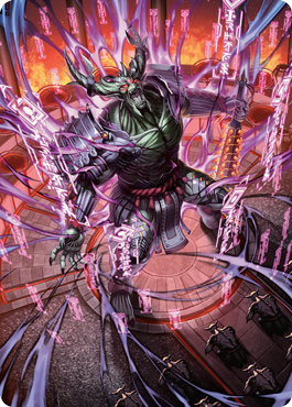 Hidetsugu, Chaos dévorant Carte artistique [Kamigawa : La Dynastie néon Série artistique]