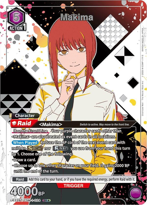 Image for Makima (024) (SR*) (Box Topper Silver Foil) (UE22BT/CSM-1-024) (UE22BT) - Union Arena