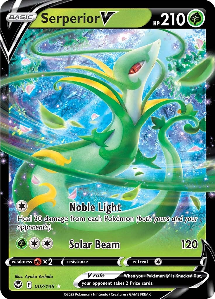 Serperior V (007/195) [Espada y Escudo: Tempestad Plateada]