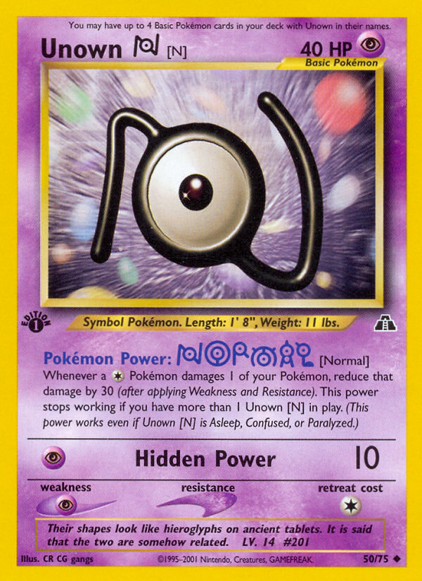 Unown [N] (50/75) [Neo Discovery 1ª Edición]