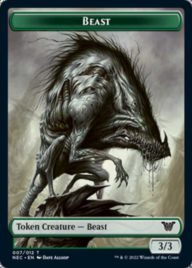 Bête // Jeton double face Trésor [Jetons Commander Kamigawa : la dynastie néon]