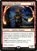 Shamane d'immolation [Cartes promos de l'Avant-première de l'Allégeance de Ravnica]