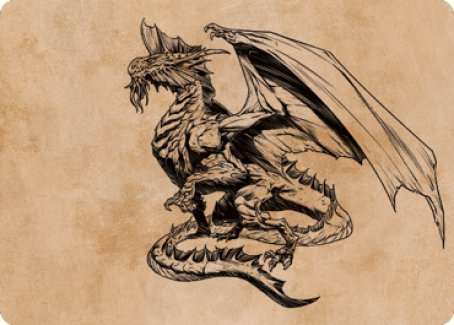 Ancienne carte illustrée de dragon d'argent (47) [Commander Legends: Battle for Baldur's Gate Art Series]