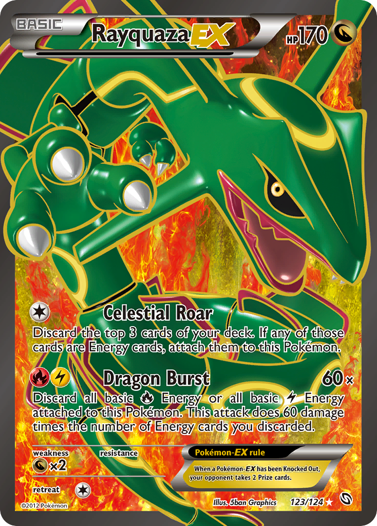 Rayquaza EX (123/124) [Negro y Blanco: Dragones Majestuosos]