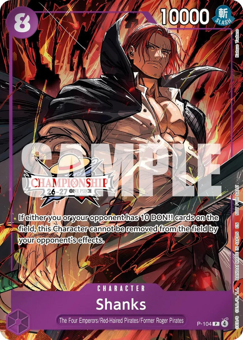 Image for Shanks (CS 26-27 Celebration Pack) (P-104) (OP-PR) - One Piece Card Game