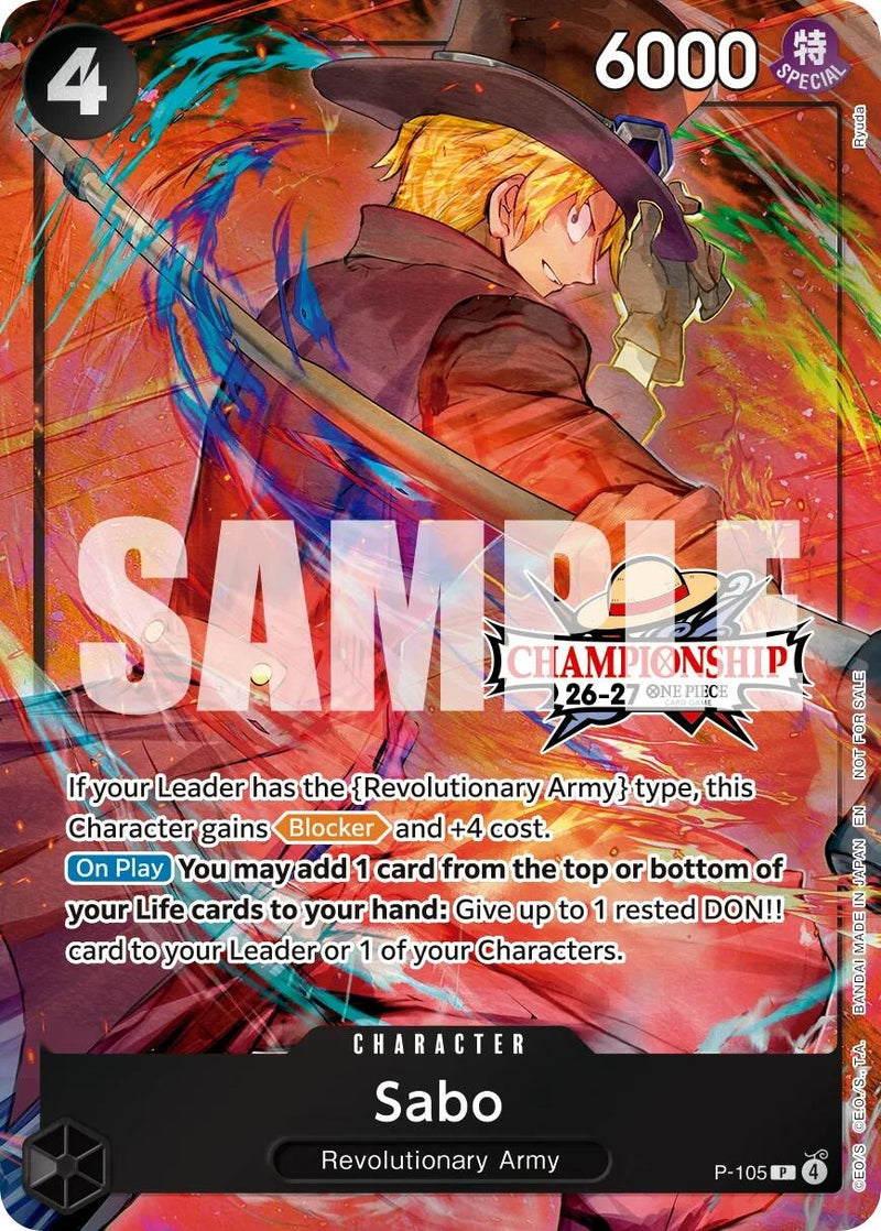Image for Sabo (CS 26-27 Celebration Pack) (P-105) (OP-PR) - One Piece Card Game