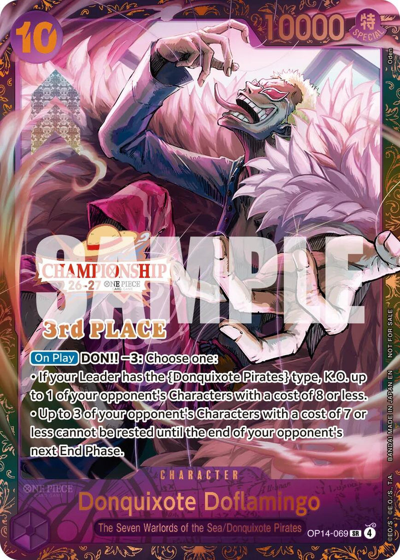 Donquixote Doflamingo (CS 26-27 3rd Place Trophy Card) [One Piece Promotion Cards]