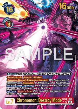 Chronomon: Destroy Mode [BT26-060] (Alternate Art) [Timeless Bonds]