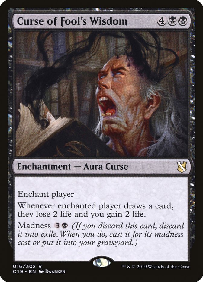 Malédiction de la sagesse du fou [Commander 2019]