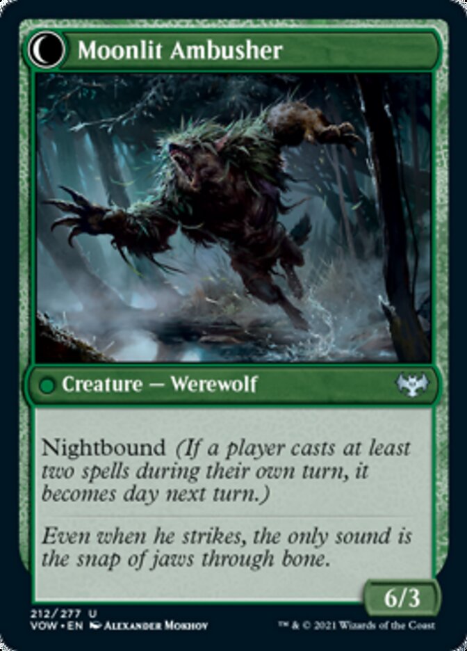 Traqueur d'Ombrechêne // Embûcheuse au Clair de Lune [Innistrad: Vœu de Sang]