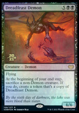 Demonio festín pavoroso [Innistrad: Voto Carmesí Promos de Prelanzamiento]