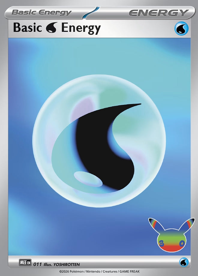 Image for Basic Water Energy - 011 (30th Celebration) (MEE) - Pokemon