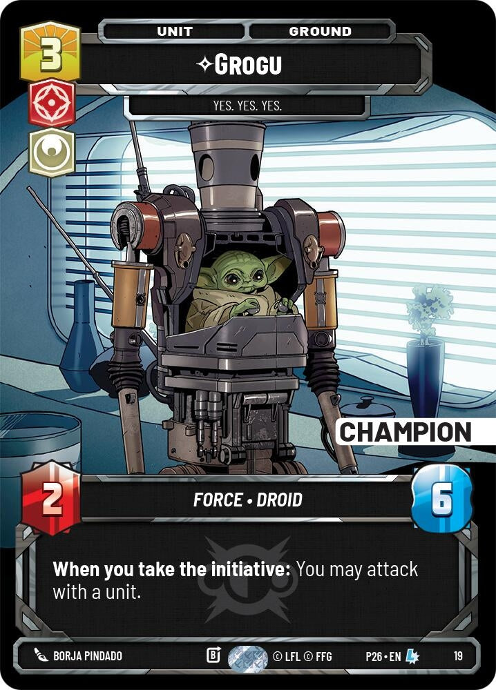 Image for Grogu -  Yes. Yes. Yes. (Champion) (16) (P26) - Star Wars: Unlimited