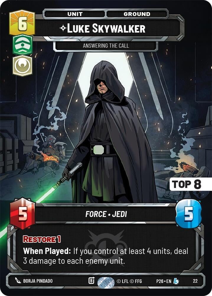 Image for Luke Skywalker -  Answering the Call (Top 8) (22) (P26) - Star Wars: Unlimited