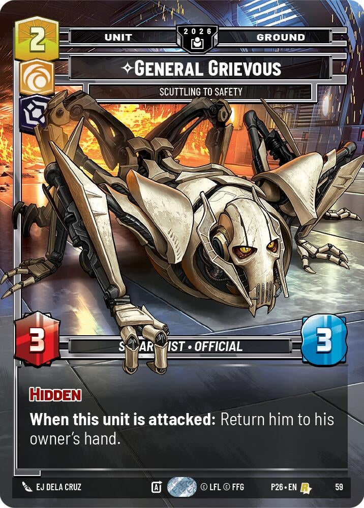 Image for General Grievous - Scuttling to Safety (59) (P26) - Star Wars: Unlimited
