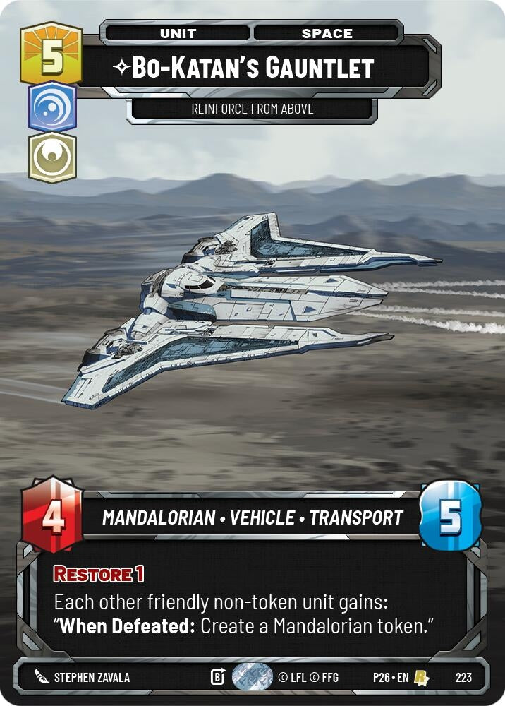 Image for Bo-Katan's Gauntlet - Reinforce from Above (Foil) (223) (P26) - Star Wars: Unlimited