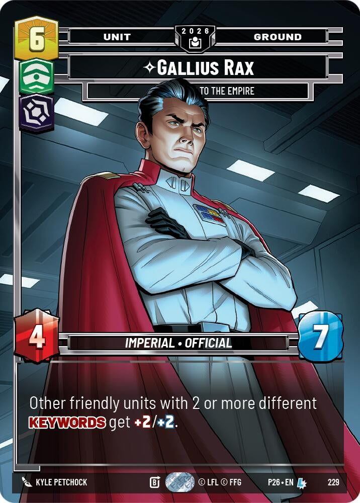 Image for Gallius Rax - Counselor to the Empire (229) (P26) - Star Wars: Unlimited