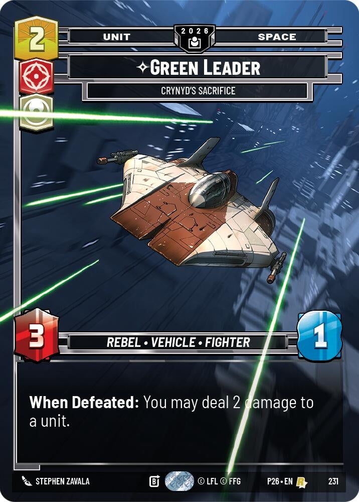 Image for Green Leader - Crynyd's Sacrifice (231) (P26) - Star Wars: Unlimited