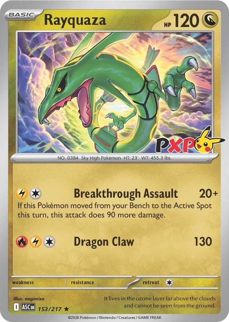 Image for Rayquaza - 153/217 (Cosmos Holo) (153/217) (MCAP) - Pokemon