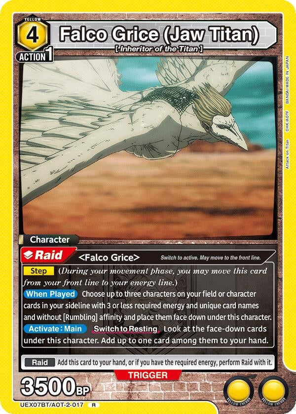 Image for Falco Grice (Jaw Titan) (UEX07BT/AOT-2-017) (UEX07BT) - Union Arena