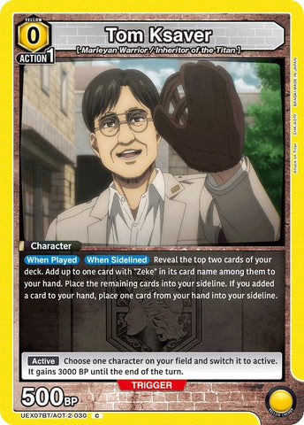 Image for Tom Ksaver (UEX07BT/AOT-2-030) (UEX07BT) - Union Arena