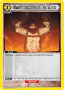 Image for I'm Sorry. I Can't Do That (UEX07BT/AOT-2-033) (UEX07BT) - Union Arena