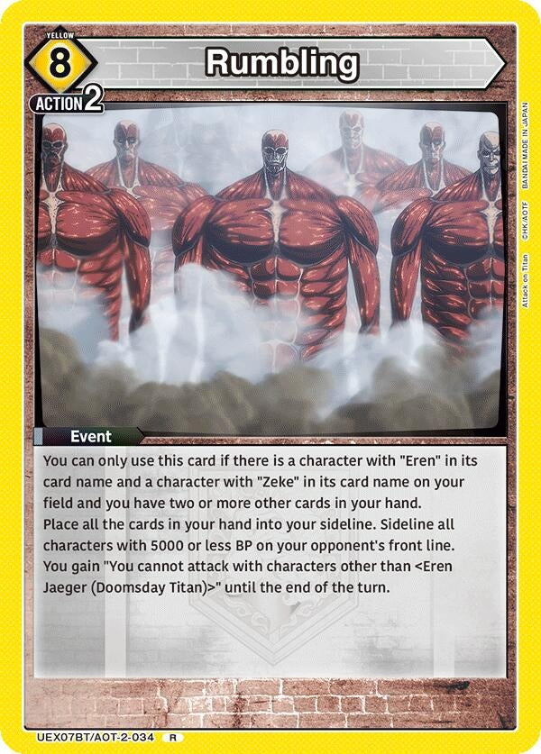 Image for Rumbling (UEX07BT/AOT-2-034) (UEX07BT) - Union Arena